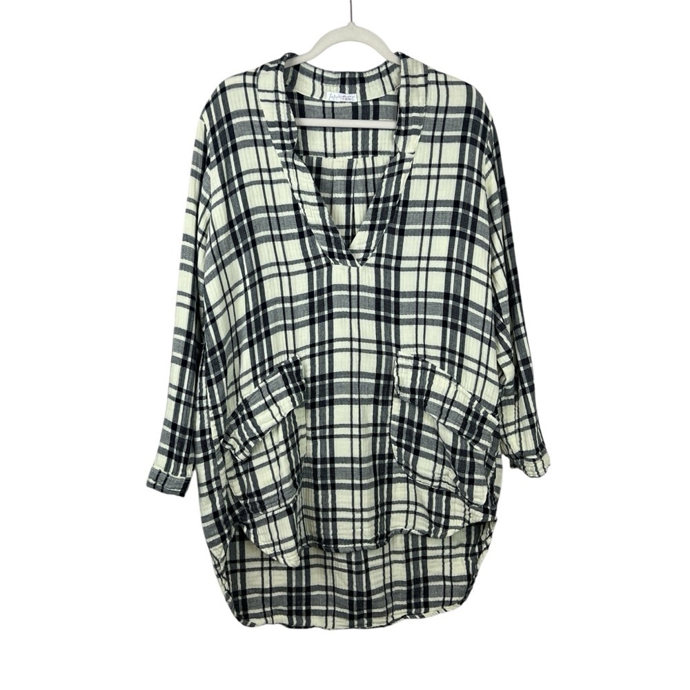 Free People x CP Shades Oversized Gauze Cotton Tunic Dress